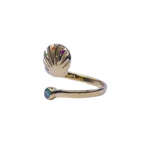 Wedding Wear 925 Sterling <b>Silver</b> Gold Plated Jewelry <b>Emerald</b> Multi Tourmaline Gemstone Women Wear Classic <b>Ring</b> - Product Image 1