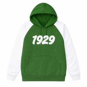 Sweat à capuche à manches raglan vert émeraude de la sororité Iota Phi Lambda, année de fondation 1929, manches blanches, vêtements à lettres grecques, haut pour femme - Product Image 5