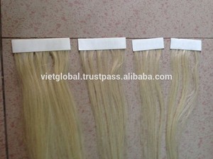 นามสกุลผมมนุษย์บริสุทธิ์100%,สองด้าน Remy หนังกำพร้าเทปต่อผม - Product Image 2