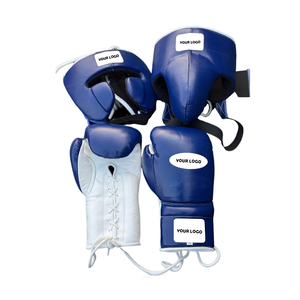 Nouvel ensemble d'équipement de combat professionnel pour adultes, best-seller, en cuir véritable, conception OEM, logo personnalisé, ensemble de boxe de protection - Product Image 1