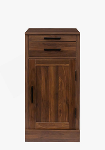 Mueble de Almacenamiento de Madera Oscura con Cajón y Puerta, Organizador Creativo de Pie para Sala de Estar Moderna u Oficina, Compra al por Mayor - Product Image 2