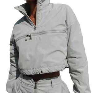 Ensemble survêtement femme personnalisé 2024, survêtement à demi-zip, haut de jogging, veste coupe-vent, ensemble pantalon deux pièces - Product Image 2