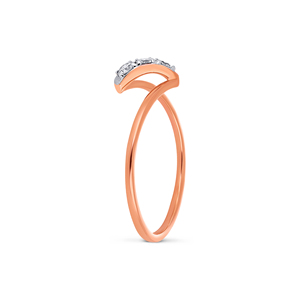 Bague élégante en or rose sertie de diamants pour femme, taille marquise 0,35 ct, halo motif feuille, bande sertie d'or de qualité supérieure - Product Image 4