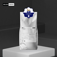 Café en Grains Torréfiés Arabica Robusta Mélangé 1kg Torréfaction Naturelle Saveur Forte pour Espresso OEM ODM Vietnam Milano Coffee Full City