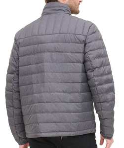 Chaqueta Acolchada Gris para Hombre, Cuello Alto, Cierre de Cremallera, Resistente al Viento, Estilo Casual, Relleno de Poliéster, para Otoño - Product Image 2