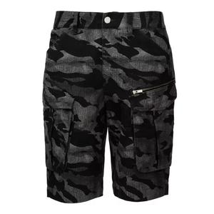European Men's Summer Casual Multi-Bag Shorts Factory Direct <b>Canvas</b> Woven Digital Thin Elastic Mid Waist Solid Cargo Shorts - Product Image 1