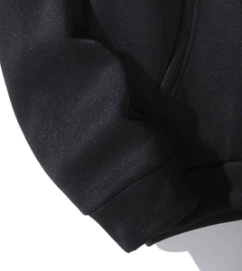 Sweat à capuche imprimé sérigraphié de qualité supérieure pour homme, coupe oversize, en molleton de coton noir, avec impression personnalisée sur le devant, manches classiques, 420 grammes, effet délavé - Product Image 6