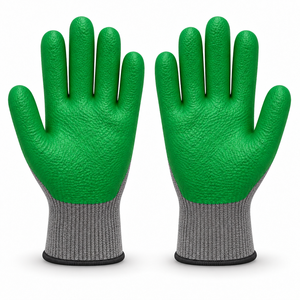 Guantes recubiertos de látex texturizado que ofrecen agarre texturizado, ajuste flexible y protección duradera para construcción y actividades de trabajo general. - Product Image 6