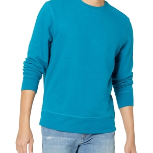 Pull en coton tricoté vert clair à col rond pour homme, coupe classique, décontracté, collection automne 2026, disponible à la vente en ligne - Product Image 4