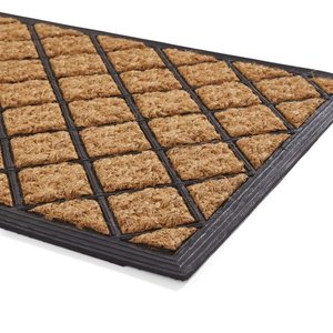 Custom Modern rubber <b>backed</b> coir <b>brush</b> mat - Product Image 1