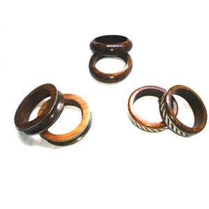 Pulseras de Madera Hechas a Mano, Regalo de Joyería para Damas, Brazalete Redondo de Madera Natural, Pulsera de Moda - Product Image 3
