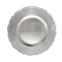 Assiette de présentation en métal durable pour la restauration professionnelle et les banquets, offrant une élégance de table durable