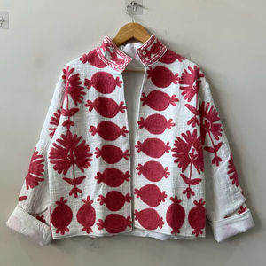 Veste d'hiver matelassée Candy TNT Suzani pour femme, brodée, col montant, style bohème, vêtement d'extérieur tendance pour festival, cadeau pour elle - Product Image 1