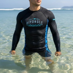 Kinetic Rash Guard Men High Stretch Compression Shirt Athletic Top - Product Image 6