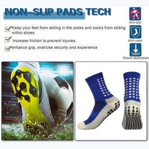 2 Set Anti-Slip <b>Grip</b> Soccer <b>Socks</b> with Shin Guard Sleeves, Sports Athletic <b>Socks</b> for Men Women - Product Image 6