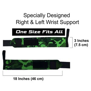 Sangles de soutien réglables pour poignet, vert camouflage, fermeture auto-agrippante, pour musculation, entraînement de force, sécurité sportive - Product Image 6