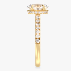 Anillo de Compromiso REYES de Diseño Original en Oro Amarillo de 14K, 18K y 22K con Moissanita de Corte Ovalado de 2.12 Quilates, Joyería Fina para Regalos y Fiestas - Product Image 5