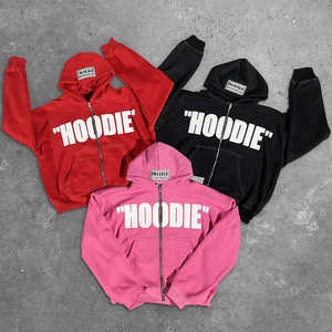 Haute qualité surdimensionné épais français éponge Essentials lavage à l'acide patchs de broderie Applique sweats à capuche courts - Product Image 3