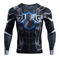 Maillot de compression Rash Guard pour hommes MMA BJJ respirant UPF50+ anti-humidité pour l'entraînement de grappling estival, lavé, écologique, fabriqué aux États-Unis