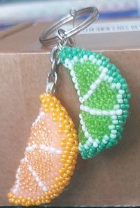 Classic Floral Embroidery Beaded Eco-Friendly <b>Customized</b> Handmade Colorful <b>Keychain</b> Bag Charm Accessory - Product Image 4