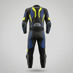Combinaison de moto en cuir à manches longues pour homme, design respirant, couleur personnalisée, impression par sublimation sans couture pour la course - Product Image 6
