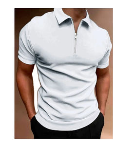 Polo de diseño con logotipo personalizado OEM, camiseta de manga corta de color sólido, polo de media manga, polo de moda de alta calidad - Product Image 1