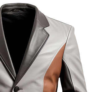 Vestes en cuir respirantes pour hommes grandes tailles - Toutes saisons Tamda International Manches longues 280g Logo personnalisé devant et derrière - Product Image 4
