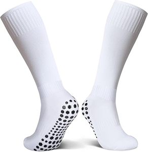Custom Knitted <b>Polyester</b>/Nylon Eco-Friendly Breathable Adult Sports <b>Socks</b> with Grip for Soccer Basketball & More Anti-Slip <b>Socks</b> - Product Image 3
