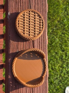 Juego de posavasos de ratán de alta calidad con elegante soporte, perfecto para bebidas y aperitivos, venta al por mayor desde India - Product Image 6