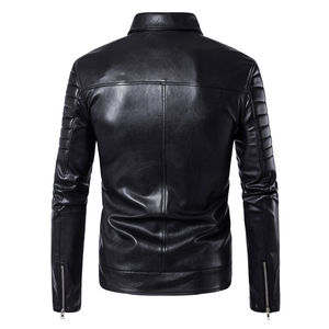 Premium <b>Men</b> Genuine Leather <b>Jacket</b> Stylish Design Comfortable Fit Waterproof Windproof Eco-Friendly High Street Winter Casual - Product Image 3