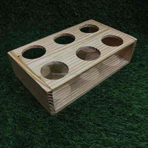 Plateau de service en bois premium pour verres à whisky, ensemble de dégustation de whisky à six compartiments pour bar et maison au meilleur prix - Product Image 4