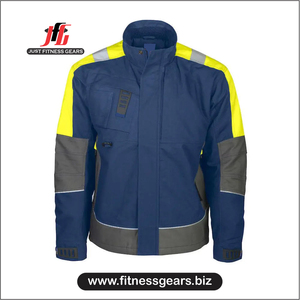Customized Outdoor Construction Work <b>Men's</b> Safety <b>Jacket</b> with Protective Pockets Wholesale Canvas Canvas Work Wear for <b>Men</b> - Product Image 3