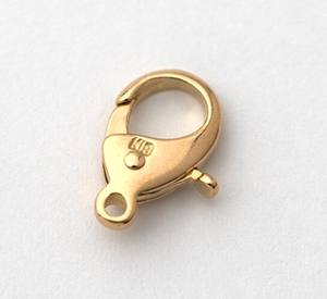 Cierre de Langosta Japonés de Oro Sólido 18k, Accesorios de Joyería Au750 - Product Image 1