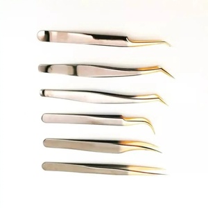 แหนบต่อขนตาปลายเรียบสแตนเลสอย่างดี ขนาด 10 มม. สำหรับต่อขนตาปลอม - Product Image 4