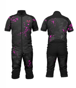 Combinaison de saut en parachute EKIN IMPEX pour homme, noire, intégrale, avec bandes réfléchissantes et fermeture éclair sur le devant, personnalisable. - Product Image 1