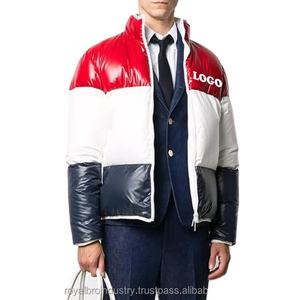 Manteau en duvet de qualité supérieure pour hommes, vêtements d'hiver, veste à fermeture éclair personnalisée OEM, respirante, polie, patchwork, veste polaire pour hommes, vestes à bulles - Product Image 6