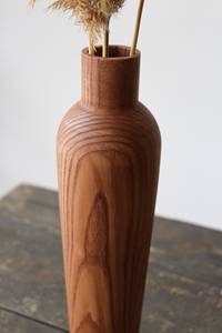 Vase à fleurs en bois rustique pas cher pour fleurs artificielles, centres de table et décoration élégante pour la maison - Product Image 2