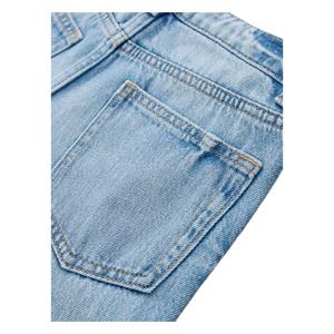 Jeans de Mezclilla de Algodón Azul Claro para Niños, Corte Holgado, Pierna Ancha, Cintura Media, Casuales, Transpirables, para Primavera, Verano, Otoño e Invierno - Product Image 5