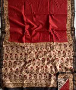 Proveedor Mayorista de Saris de Algodón con Estampado a Bloque de Jaipur, Sari Étnico Tradicional, Prendas Indias Artesanales Hechas a Mano para Mujer, Exportación - Product Image 5