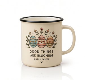 OEM Printed Enamel Coffee <b>Mug</b> Spring Festival Theme Cream Iron Travel Drinking Vessel Wholesale Direct Trade Vendor Source Hub - Product Image 5