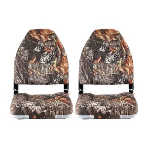 Sedile Pieghevole per Barca da Pesca con Schienale Alto, Cuscino in Spugna Ispessita con Rivestimento in Pelle PU Poliestere, Cerniera in Lega di Alluminio - Product Image 4