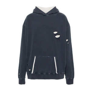 เสื้อฮู้ดดี้ผู้ชายสไตล์เท่ห์ ขายส่งออนไลน์ ราคาส่ง วัสดุผ้าฝ้ายอุ่นๆ สำหรับฤดูหนาว แบบดิสเทรส - Product Image 1