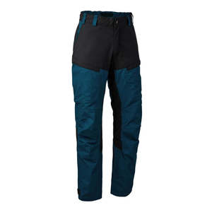 Pantalon de travail taille haute pour homme, color-block bleu et noir, multi-poches, séchage rapide, style toile, pour l'automne - Product Image 1