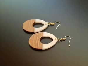 Pendientes de Resina de Madera Natural Hechos a Mano, Elegantes, Colgantes, Ligeros, Estilo Bohemio, Accesorios de Moda, Regalo para Mujer, Premium - Product Image 6