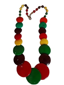Collar con colgante de cuentas de resina para mujer, último diseño, collares con cuentas de todos los colores, estilo bonito con cuerno para fiesta, fabricado en India - Product Image 4