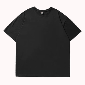 เสื้อยืดคอตตอน 100% แบบกำหนดเอง ขายส่ง เสื้อยืดเปล่าสำหรับผู้ชาย พิมพ์ลายโลโก้ พิมพ์ลายสีขาว สีดำ ไซส์ใหญ่ สไตล์ฮิปฮอป - Product Image 4