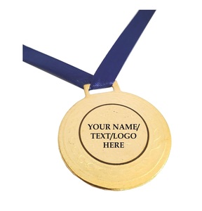 Gold Medal 2 inches with Red Ribbon Set of 6 Pieces - Product Image 2