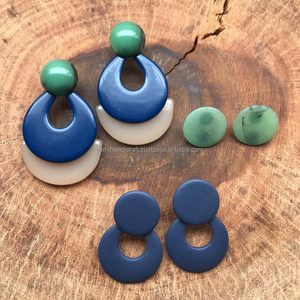 ต่างหูระย้าเรซินจากดีไซเนอร์ทำด้วยมือประดับเพชรและไข่มุกแฟชั่นรูปพระจันทร์ทางศาสนาแบบคลาสสิกสำหรับงานแต่งงาน - Product Image 5