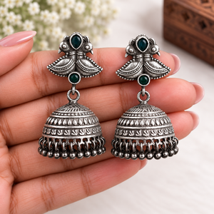 Pendientes de Araña Vintage de Latón Plateado con Ónix y Bisel, Corte Pera, para Mujer, Estilo Boda India, Disponibles para Pedidos al por Mayor - Product Image 5