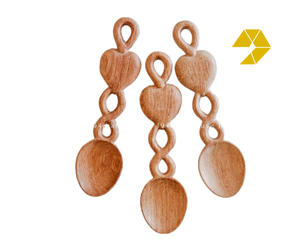 Cuillère en bois artisanale en forme de branche d'arbre, cuillère de cuisine en bois naturel du Vietnam, cuillère décorative en bois de branche d'arbre avec logo personnalisé, bois rouge - Product Image 6